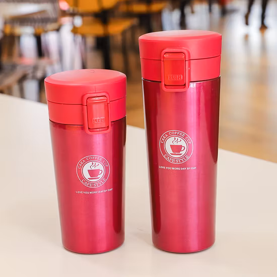 뚜껑을 가진 현대 튼튼한 두 배 벽 500ml 스테인리스 컵 두 배 벽 진공 커피 여행 찻잔