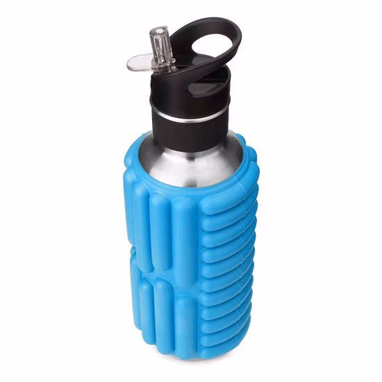 750ml 단일 벽 스테인레스 스틸 스포츠 물병 (폼 롤러 코팅 포함)